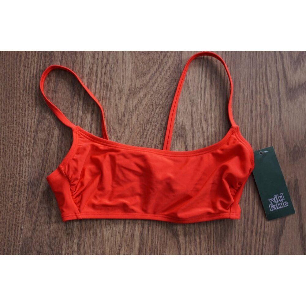 Wild Fable Women's Scoop Front Bralette Bikini Top | Red | XS | NWT - Picture 2 of 7